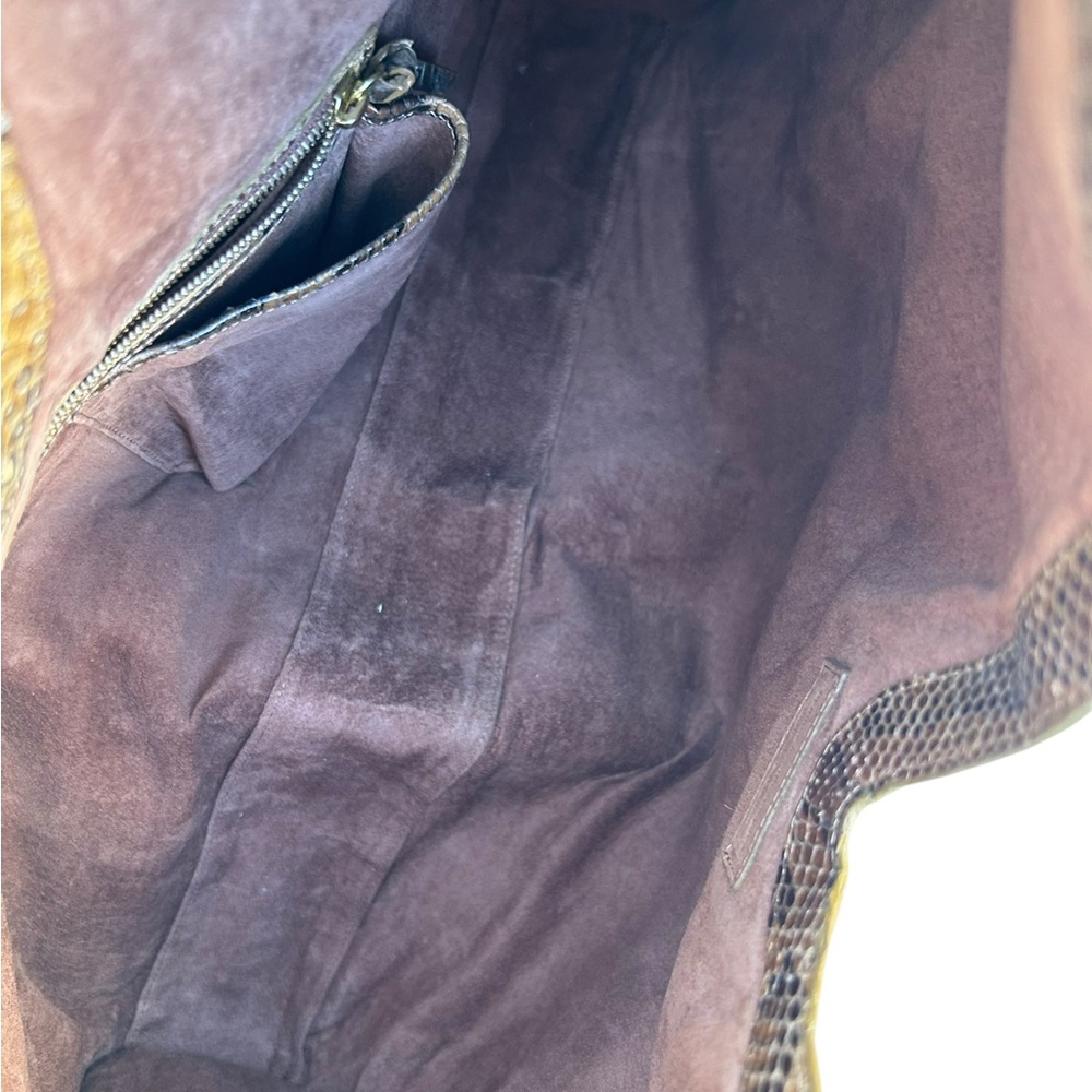 NANCY GONZALEZ PYTHON SHOULDER STRAP HOBO HANDBAG - image 9